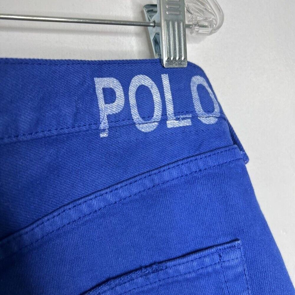 Polo Ralph Lauren Crosby High-Rise Denim Shorts Cut Off 32 Blue